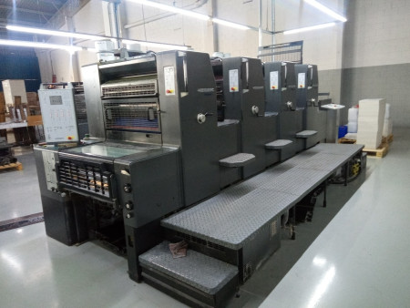 HEIDELBERG PM 74- 4 CORES, ANO 2006, FORMATO 530 X 740 MM, ALCOLOR, EASYPLATE TROCA CHAPAS, PAINEL CLASSIC CENTER, TINTA, ÁGUA E REGISTROS AUT. LAVADOR AUT. RODOU APENAS 160 MIL IMPRESSÕES, ACOMPANHA PRE-REGISTRO DE CHAPAS E MANUAIS, VALOR R$ 850.000,00
